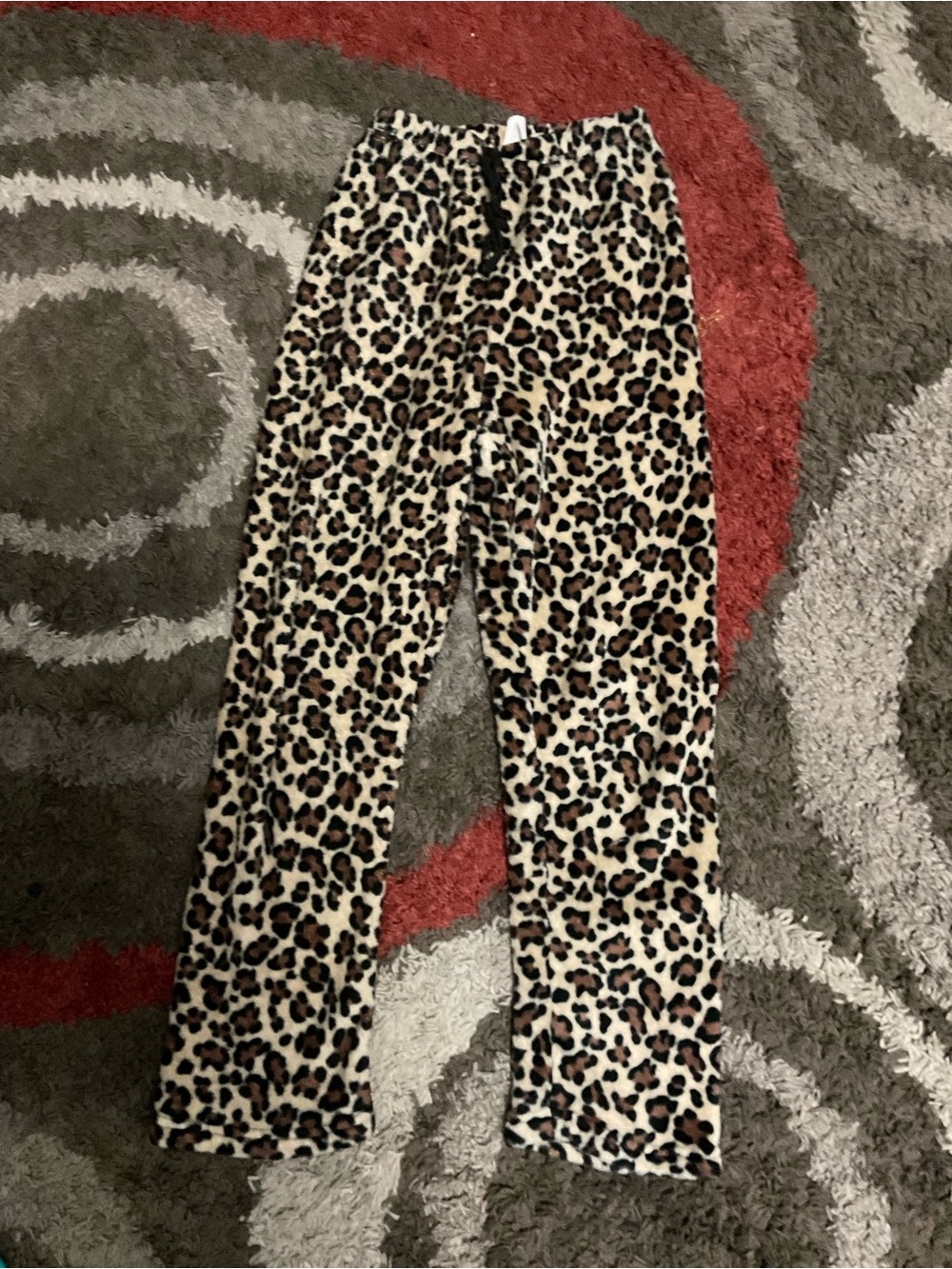 Women’s Leopard Print Cozy fuzzy pajama Pants size xs